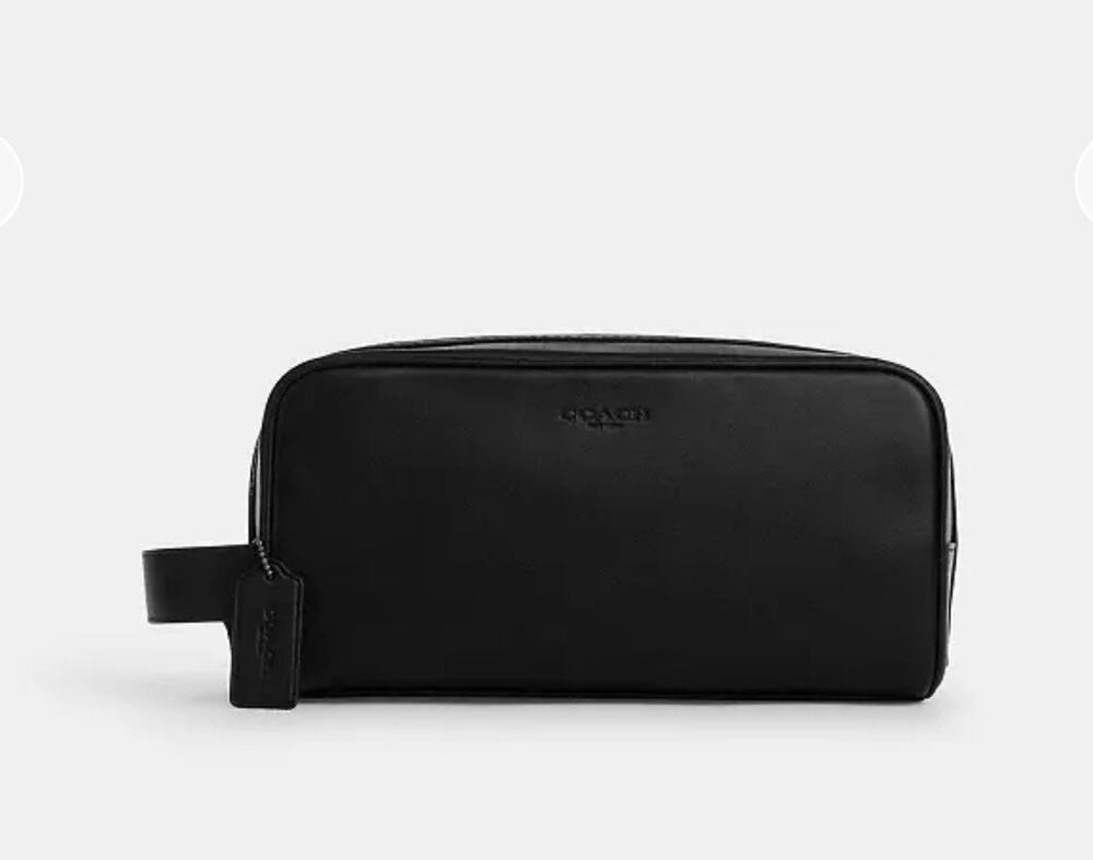 NWT B5-008 Coach Small Travel Kit in Smooth Leather CAT30 Pouch Leather Black